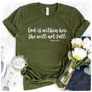 God is within her - Olive T-Shirt, Graphic tee